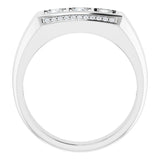 14K White 3/8 CTW Natural Diamond Ring