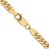 14K 24 inch 5mm Solid Miami Cuban Link with Lobster Clasp Chain