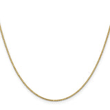 14K 16 inch 1.1mm Box with Lobster Clasp Chain