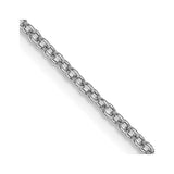 14K White Gold 20 inch 1.4mm Round Open Wide Link Cable with Lobster Clasp Chain
