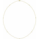 14K Yellow Gold 1/4 CTW Natural Diamond 7-Station 24