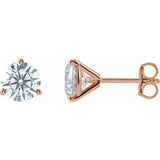 14K Rose Gold 1 1/2 CTW Lab-Grown Diamond Stud Earrings