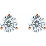 14K Rose Gold 1 1/2 CTW Lab-Grown Diamond Stud Earrings
