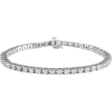 14K White Gold 5 CTW Natural Diamond Line 7 1/4