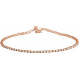 14K Rose Gold 1 CTW Lab-Grown Diamond Line 7 1/4