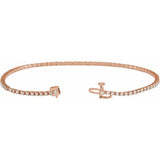14K Rose Gold 1 CTW Lab-Grown Diamond Line 7 1/4" Bracelet