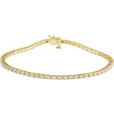 14K Yellow Gold 2 CTW Lab-Grown Diamond Line 7 1/4" Bracelet