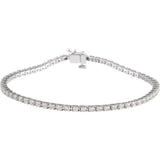 14K White Gold 2 CTW Lab-Grown Diamond Line 7 1/4" Bracelet