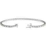 14K White Gold 3 CTW Lab-Grown Diamond Line 7 1/4" Bracelet