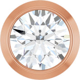 14K Rose Gold 1/6 CT Natural Diamond Slide Pendant