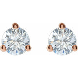14K Rose Gold 1/4  CTW Lab-Grown Diamond Stud Earrings