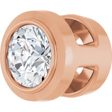 14K Rose Gold .06 CT Natural Diamond Slide Pendant