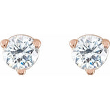 14K Rose Gold .03 CTW Natural Diamond Earrings