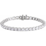 14K White Gold 12 CTW Lab-Grown Diamond Line 7