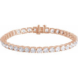 14K Rose Gold 12 CTW Lab-Grown Diamond Line 7