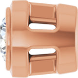 14K Rose Gold .06 CT Lab-Grown Diamond Slide Pendant