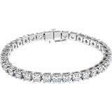 14K White Gold 10 CTW Lab-Grown Diamond Line 7 1/4