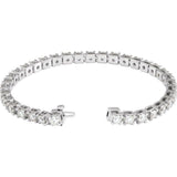 14K White Gold 8 CTW Lab-Grown Diamond Line 7 1/4" Bracelet