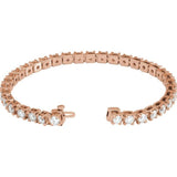 14K Rose Gold 8 CTW Lab-Grown Diamond Line 7 1/4" Bracelet