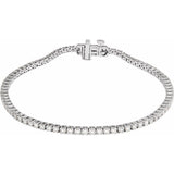 14K White Gold 2 CTW Lab-Grown Diamond Line 7" Bracelet