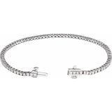 14K White Gold 2 CTW Lab-Grown Diamond Line 7" Bracelet