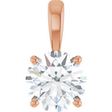 14K Rose Gold 1 1/4 CT Lab-Grown Diamond Pendant