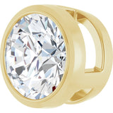 14K Yellow Gold 3/4 CT Natural Diamond Slide Pendant