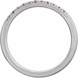 Sterling Silver Natural Amethyst Stackable Ring