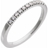 Sterling Silver 1/6 CTW Lab-Grown Diamond Stackable Ring