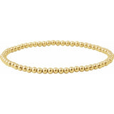 14K Yellow Gold-Filled 3 mm Elastic Bead 6 1/2