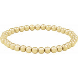 14K Yellow Gold-Filled 5 mm Elastic Bead 6 1/2