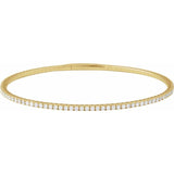 14K Yellow Gold 1 1/2 CTW Natural Diamond Flexible Bangle 7