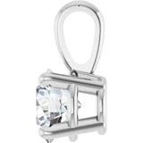 14K White Gold 1/2 CT Natural Diamond Pendant
