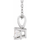 14K White Gold 1 CT Lab-Grown Diamond 18" Necklace
