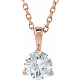 14K Rose Gold 1/2 CTW Lab-Grown Diamond 18