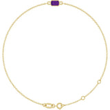 14K Yellow Gold Natural Amethyst 6 1/2-7 1/2