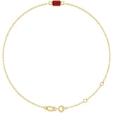 14K Yellow Gold Lab-Grown Ruby 6 1/2-7 1/2