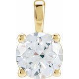 14K Yellow Gold 1 1/2 CT Natural Diamond Pendant