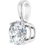 14K White Gold 1 CT Lab-Grown Diamond Pendant