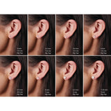 14K Rose Gold 1/6 CT Natural Diamond  Earring