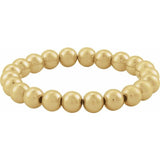 14K Yellow Gold-Filled 8 mm Elastic Bead 6 1/2