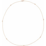 14K Rose Gold 1/3 CTW Natural Diamond 7-Station 24