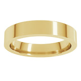 14K Yellow Gold 4 mm Comfort-Fit Flat Band Size 9.5
