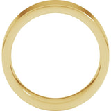 14K Yellow Gold 7 mm Comfort-Fit Flat Band Size 8