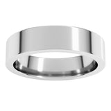 14K White Gold 5 mm Comfort-Fit Flat Band Size 8.5