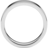 10K White Gold 6 mm Comfort-Fit Flat Band Size 6