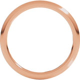 14K Rose Gold 1.5 mm Comfort-Fit Half Round Band Size 7.5