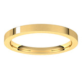 18K Yellow Gold 2 mm Comfort-Fit Flat Band Size 6