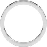 14K White Gold 3 mm Comfort-Fit Flat Band Size 7