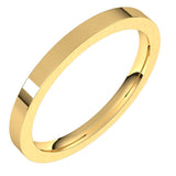 18K Yellow Gold 2 mm Comfort-Fit Flat Band Size 5
